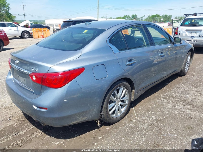Vin: jn1av7ar4em701364, lot: 45407882, infiniti q50 hybrid premium 20144