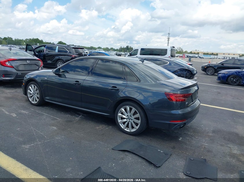 Vin: waudnaf41ja125102, lot: 45407900, audi a4 2.0t premium/2.0t tech premium 20183