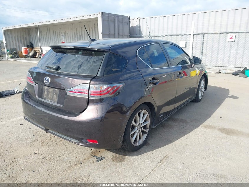 Vin: jthkd5bh5c2107498, lot: 45408343, lexus ct 200h premium 20124