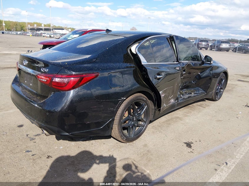 Vin: jn1ev7br4nm342324, lot: 45410380, infiniti q50 luxe awd 20224