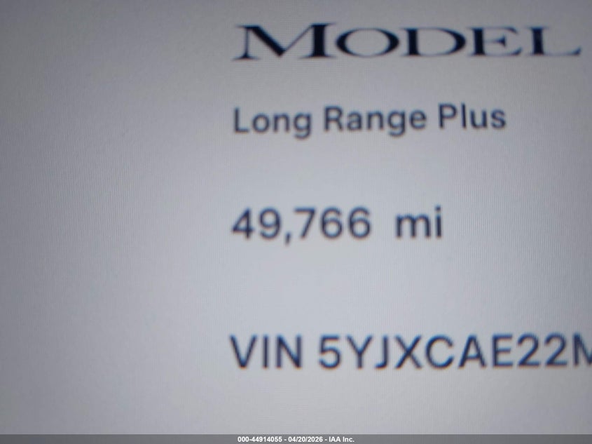 2021 Tesla Model X Long Range Dual Motor All-Wheel Drive/Long Range Plus Dual Motor All-Wheel Drive VIN: 5YJXCAE22MF324967 Lot: 44914055