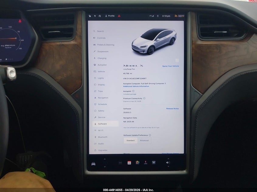 2021 Tesla Model X Long Range Dual Motor All-Wheel Drive/Long Range Plus Dual Motor All-Wheel Drive VIN: 5YJXCAE22MF324967 Lot: 44914055