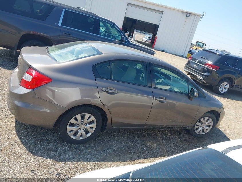 2012 Honda Civic 1.8 Lx Grey Lot 111044914546 Vin 19XFB2F54CE023392