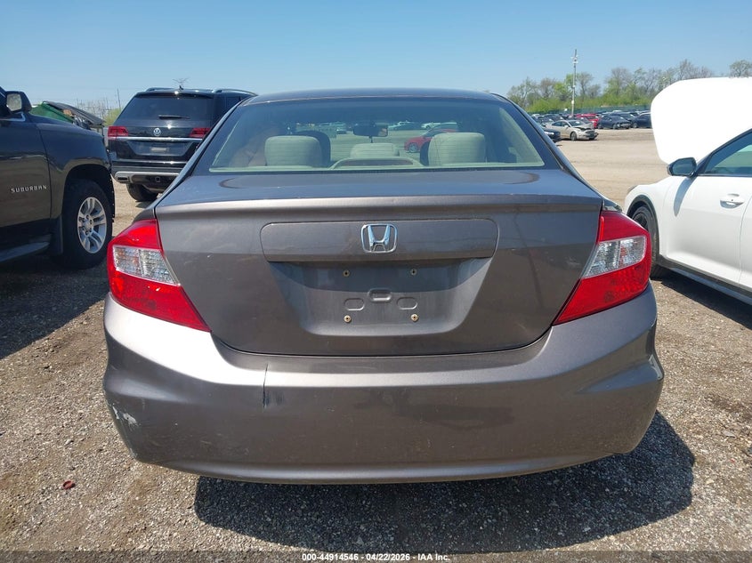 2012 Honda Civic 1.8 Lx Grey Lot 111044914546 Vin 19XFB2F54CE023392