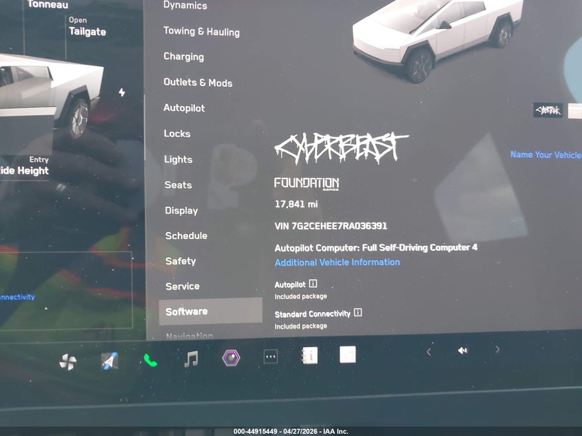 2024 Tesla Cybertruck Cyberbeast VIN: 7G2CEHEE7RA036391 Lot: 44915449