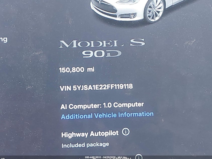 2015 TESLA MODEL S · Фото 15