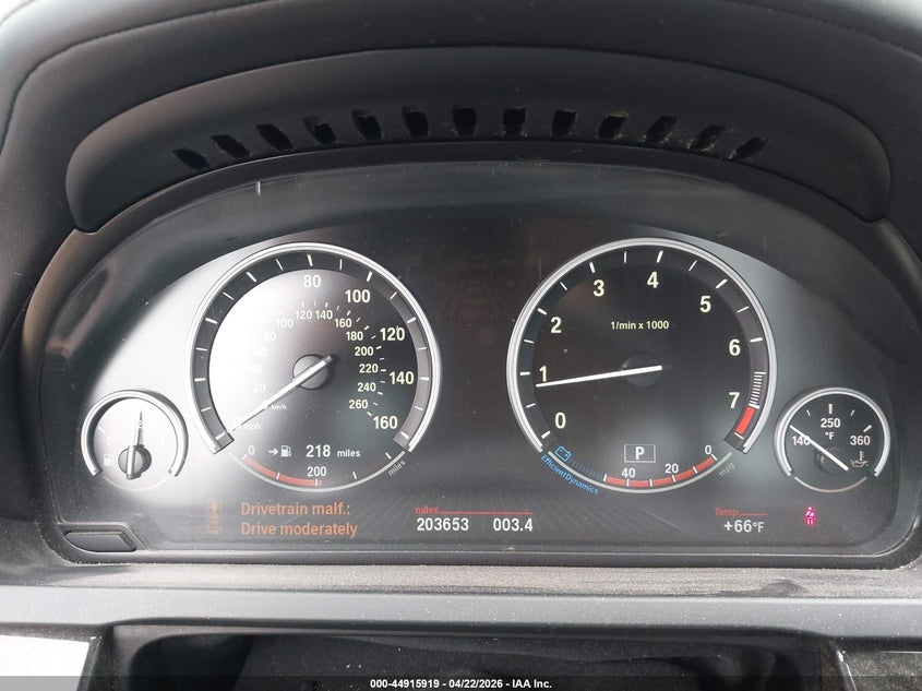 2013 BMW 750I VIN: WBAYA8C52DD227546 Lot: 44915919