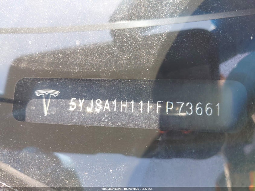2015 Tesla Model S 60/70/85 VIN: 5YJSA1H11FFP73661 Lot: 44916528