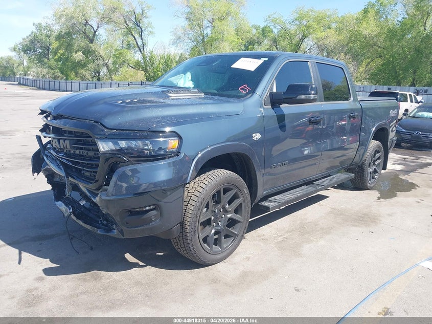 Vin: 1c6srfjt8tn321485, lot: 45415694, ram 1500 laramie  4x4 5'7 box 20262