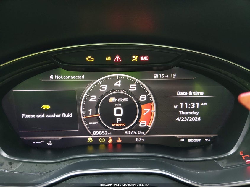 2019 Audi Sq5 3.0T Premium VIN: WA1C4AFY4K2050177 Lot: 44919204