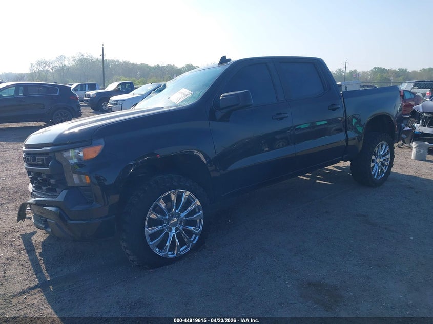 2022 Chevrolet Silverado 1500 4wd  Short Bed Custom 3GCPDBEK1NG527119 photo 1