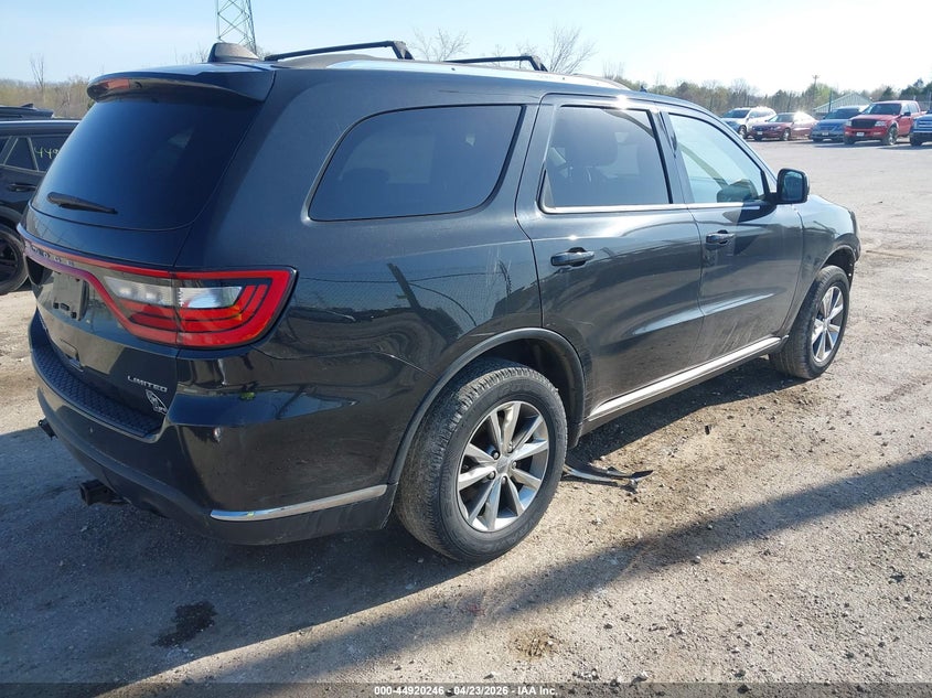 Vin: 1c4rdjdg6ec370934, lot: 45417625, dodge durango limited 20144