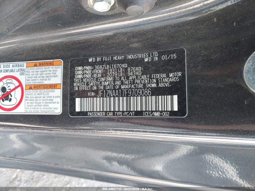 2015 Scion Fr-S VIN: JF1ZNAA17F9709086 Lot: 44921752