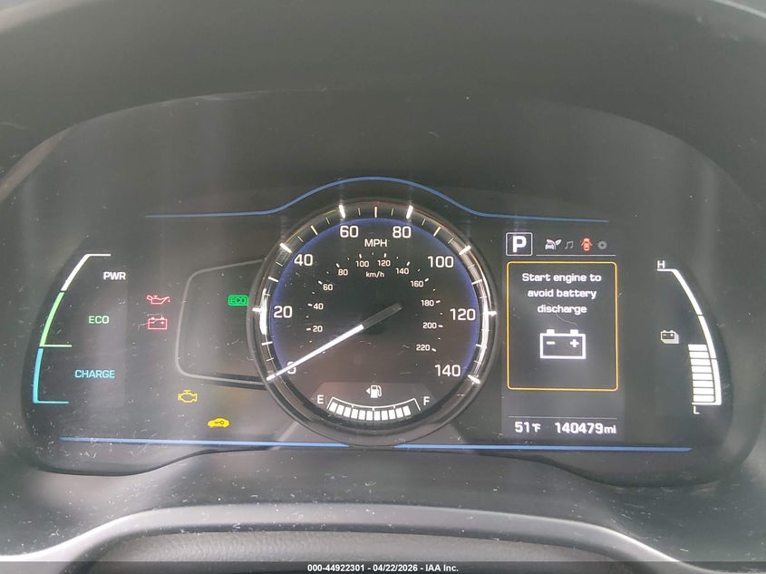 VIN KMHC65LC3KU167457 2019 HYUNDAI IONIQ HYBRID BLUE