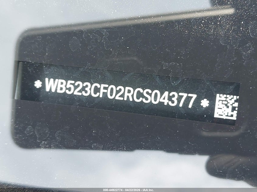 2024 BMW Ix xDrive50 VIN: WB523CF02RCS04377 Lot: 44922774