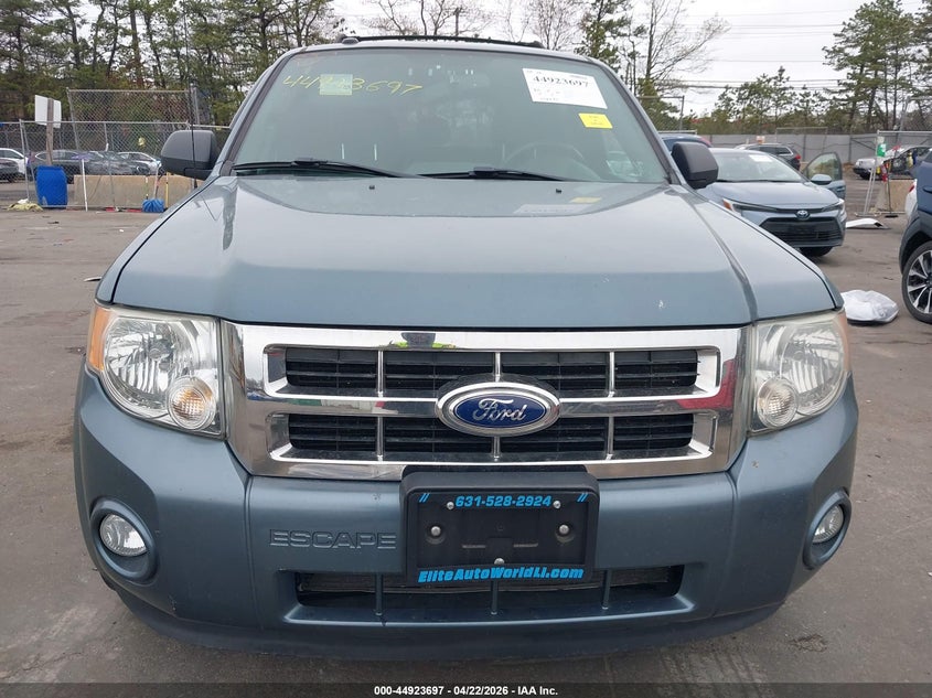 2012 Ford Escape 2.5 Xlt blue Lot 111044923697 Vin 1FMCU9D74CKA02139