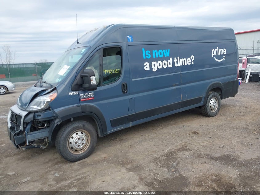 Vin: 3c6urvjg1le117511, lot: 45421734, ram promaster 3500 cargo van high roof 159 wb ext 20202