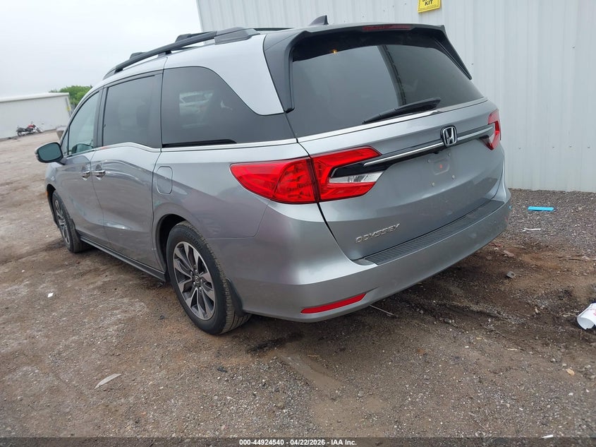 Vin: 5fnrl6h77mb003780, lot: 45421919, honda odyssey ex-l 20213