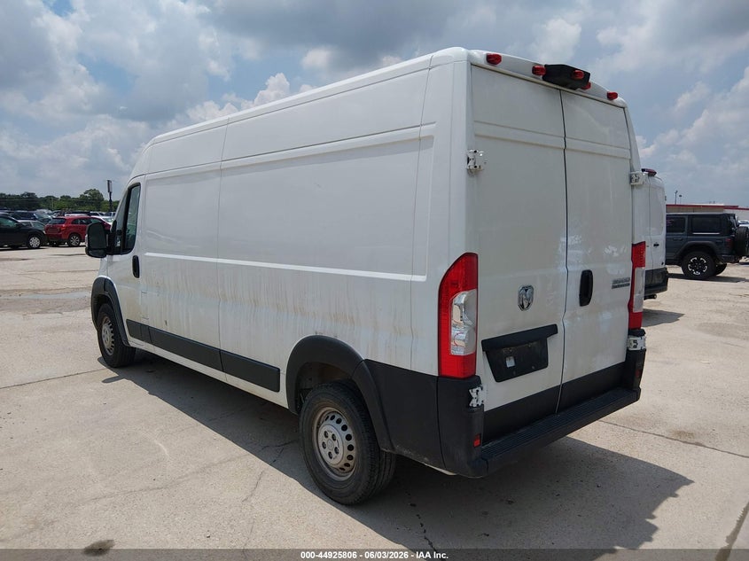 Vin: 3c6mrvhgxse550085, lot: 45423185, ram promaster 3500 tradesman high roof 159 wb w/pass seat 20253