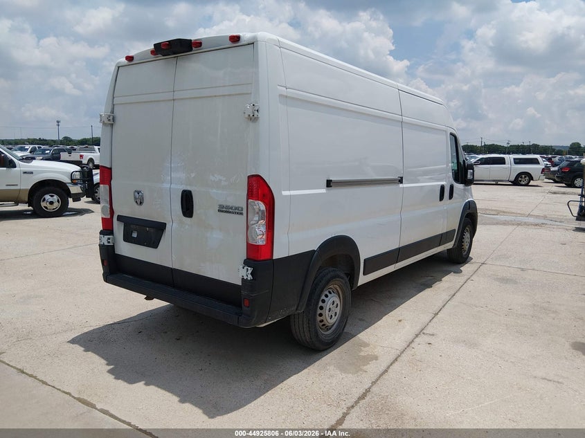 Vin: 3c6mrvhgxse550085, lot: 45423185, ram promaster 3500 tradesman high roof 159 wb w/pass seat 20254