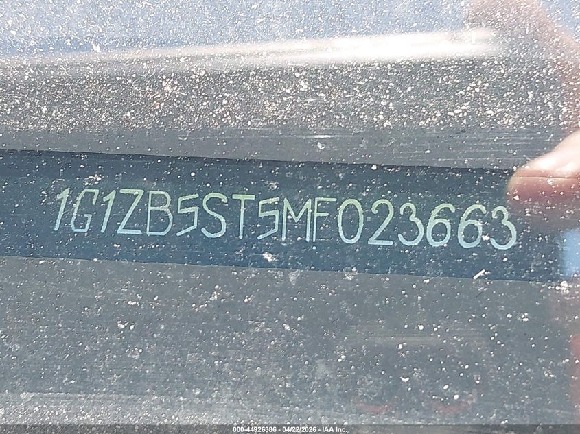 VIN 1G1ZB5ST5MF023663 2021 CHEVROLET MALIBU FWD LS