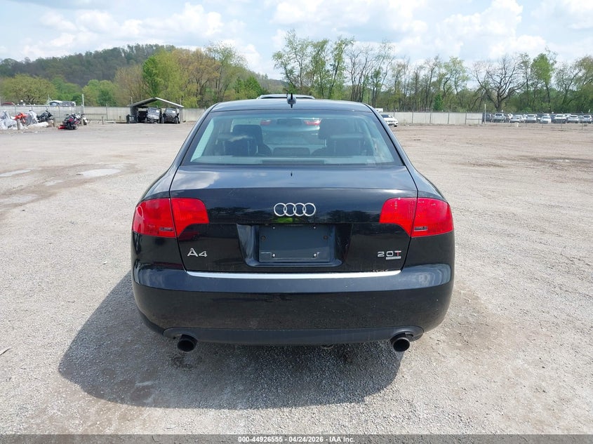 2006 Audi A4 2.0T VIN: WAUDF78E96A252063 Lot: 44926555