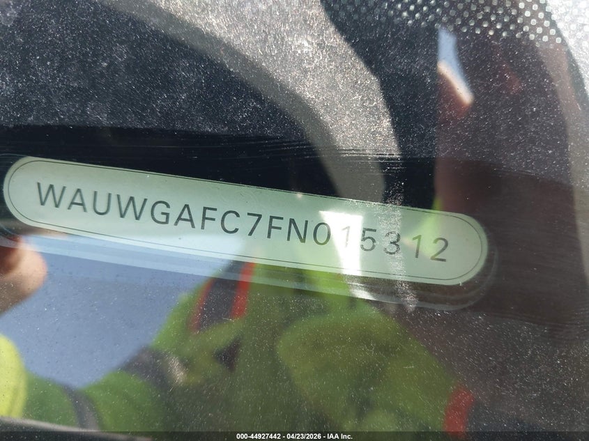 2015 Audi A7 3.0T Premium Plus VIN: WAUWGAFC7FN015312 Lot: 44927442