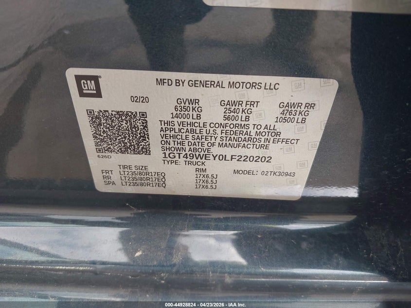 2020 GMC SIERRA 3500HD auction photo 8