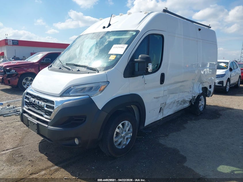 Vin: 3c6lrvbg6re135652, lot: 45426970, ram promaster 1500 slt high roof 136 wb 20242