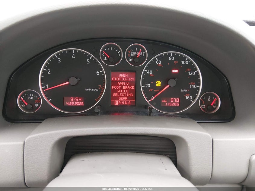 2002 Audi A6 Avant VIN: WAUVT64BX2N134299 Lot: 44930469