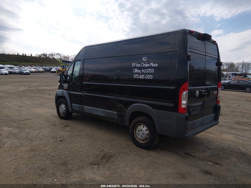 Vin: 3c6trvcg4je100871, lot: 45430464, ram promaster 2500 high roof 136 wb 20183
