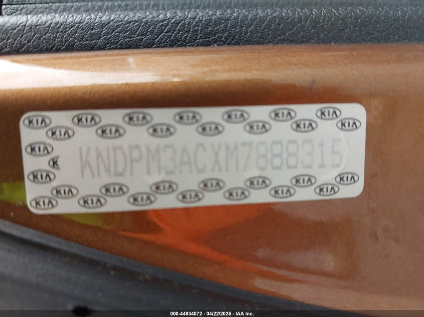 KIA SPORTAGE 2021 VIN KNDPM3ACXM7888315