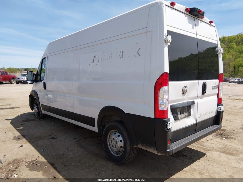Vin: 3c6lrvdg1pe519008, lot: 45431718, ram promaster 2500 high roof 159 wb 20233
