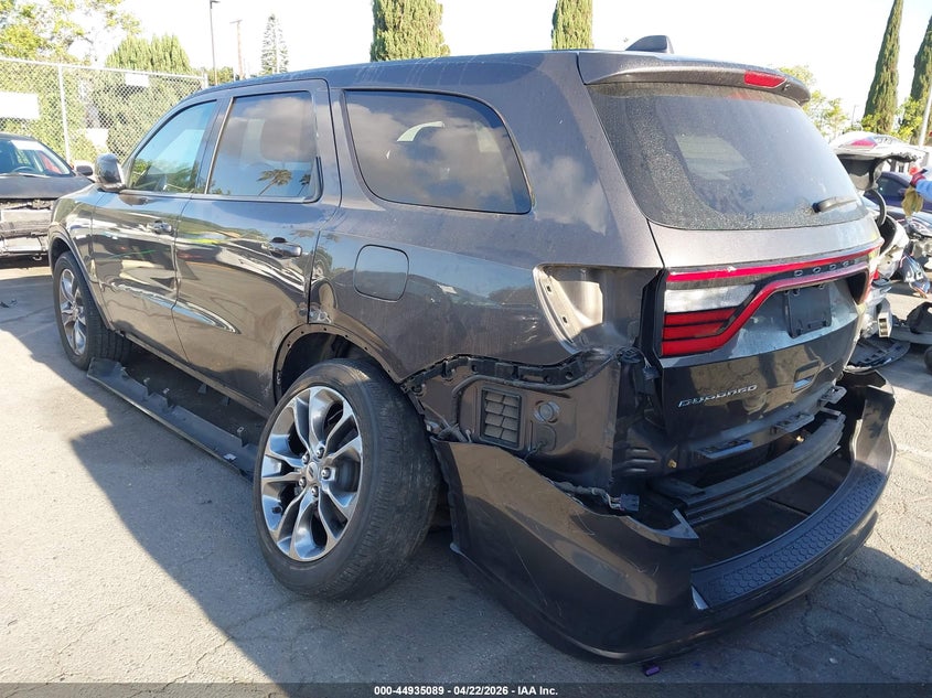 Vin: 1c4rdhdg6kc769296, lot: 45432478, dodge durango gt plus rwd 20193