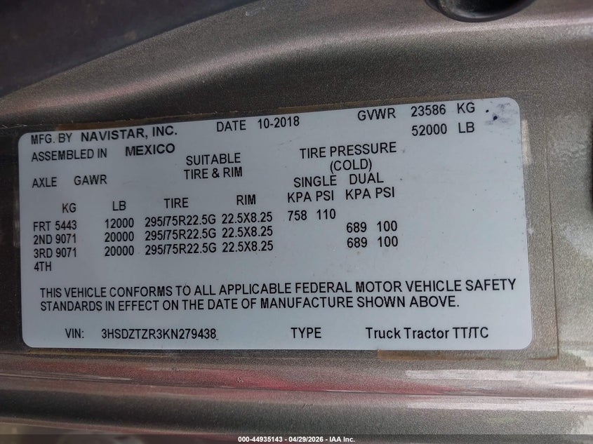 2019 INTERNATIONAL LT auction photo 8