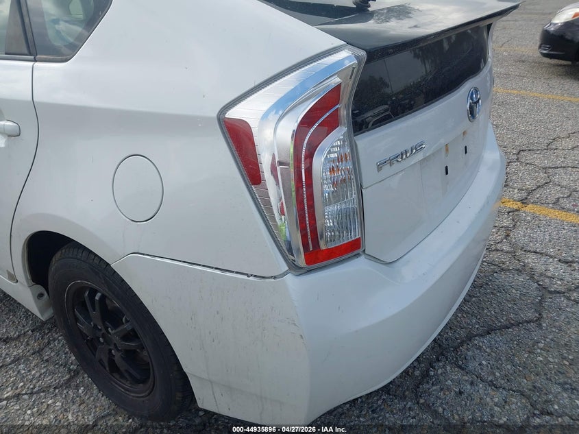 2012 Toyota Prius 1.8 Two White Lot 111044935896 Vin JTDKN3DU5C5512207