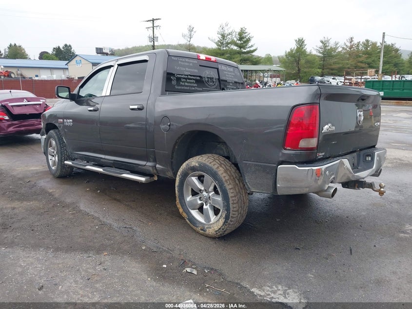 Vin: 3c6rr7lt9jg129757, lot: 45433453, ram 1500 big horn  4x4 5'7 box 20183