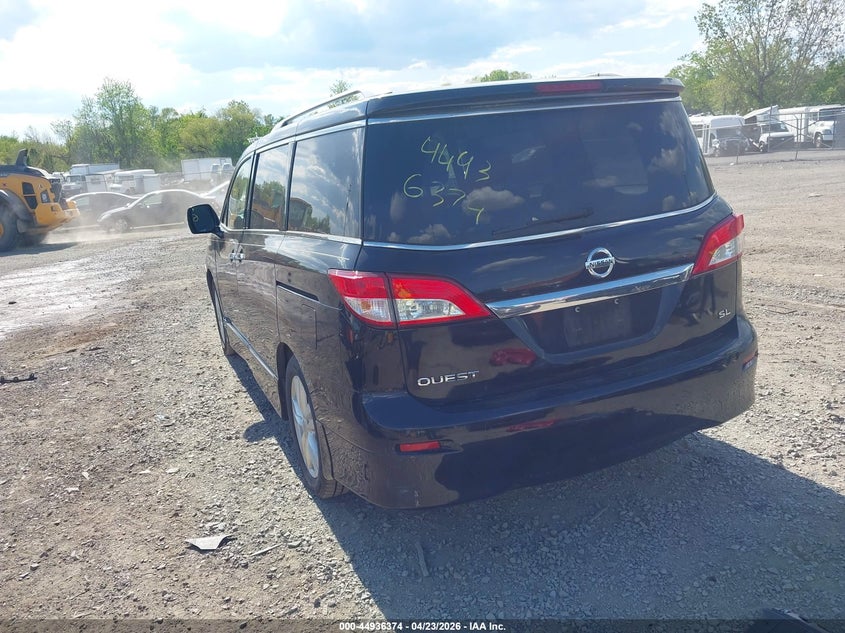 Vin: jn8ae2kp2b9004386, lot: 45433763, nissan quest sl 20113