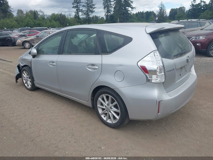 Vin: jtdzn3eu4d3226200, lot: 45435491, toyota prius v five 20133