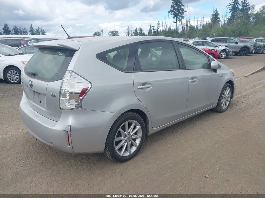Vin: jtdzn3eu4d3226200, lot: 45435491, toyota prius v five 20134