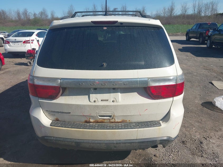 2012 Dodge Durango 3.6 Sxt white Lot 111044940116 Vin 1C4RDJAG5CC122269