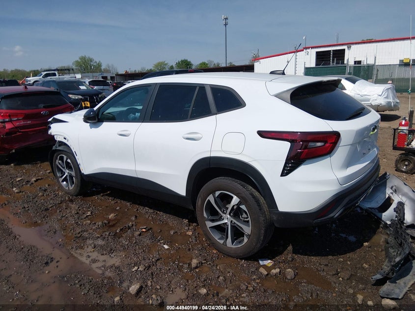 Vin: kl77lge29rc053815, lot: 45437595, chevrolet trax fwd 1rs 20243