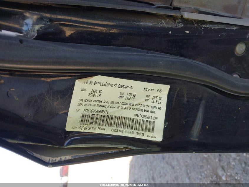 2006 Chrysler 300C VIN: 2C3LA63H96H282470 Lot: 44940496