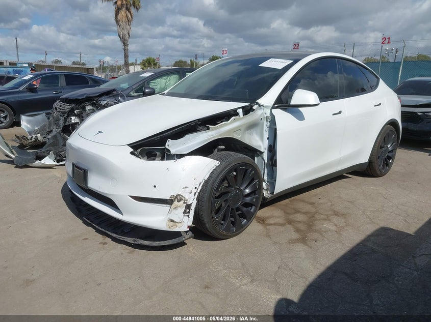 Vin: 7saygdef4nf523875, lot: 45438401, tesla model y performance dual motor all-wheel drive 20222