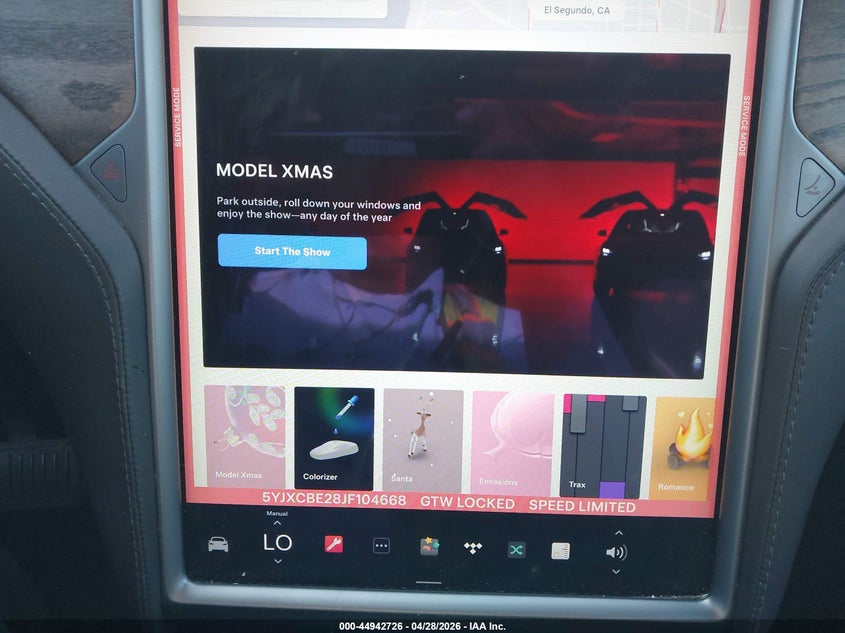 2018 Tesla Model X 100D/75D/P100D VIN: 5YJXCBE28JF104668 Lot: 44942726