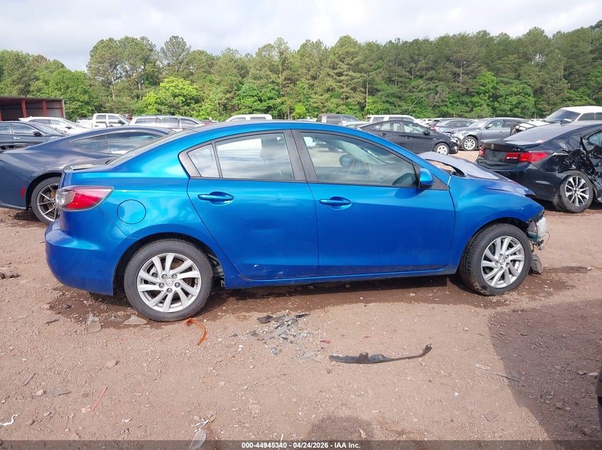 2012 Mazda 3 2.0 I Touring blue Lot 111044945340 Vin JM1BL1V7XC1519552