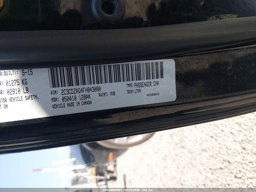 2015 DODGE CHALLENGER COUPE 3.6L V-6 DOHC, VVT, 305HP