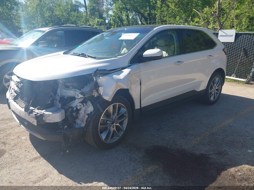 Vin: 2fmpk4k98hbc21816, lot: 45443533, ford edge titanium 20172