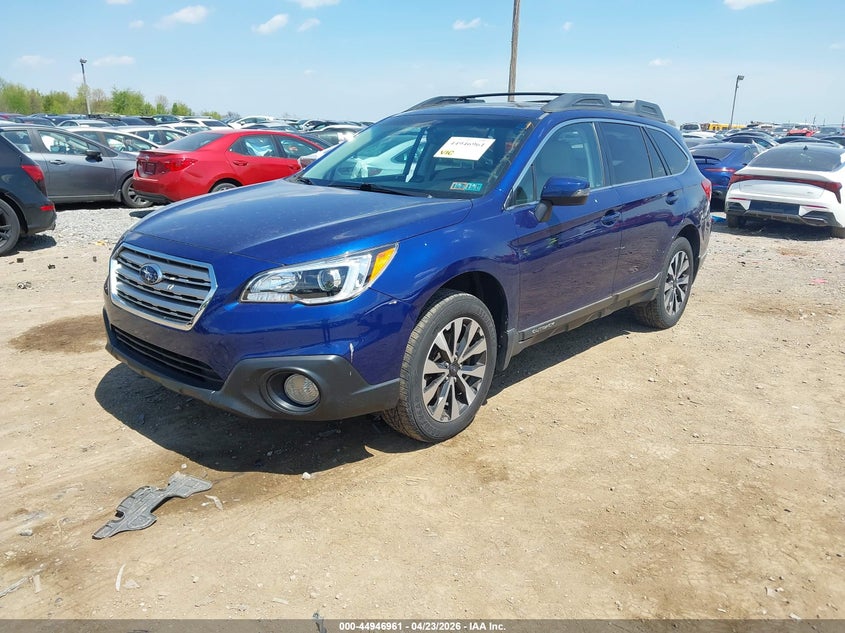 Vin: 4s4bsalc2f3318283, lot: 45444357, subaru outback 2.5i limited 20152