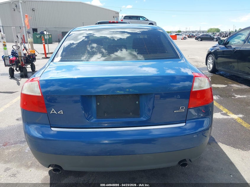 2002 Audi A4 3.0 VIN: WAULT68E02A263896 Lot: 44948895